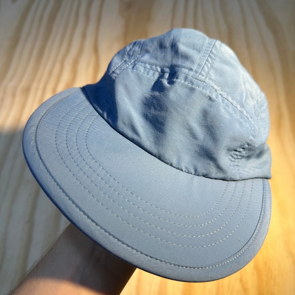 LL Bean Mens Blue 5-Panel Camp Hat Adjustable Nylon Hiking Cap 0VT63
